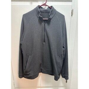 Lululemon Textured Double-Knit Cotton Half Zip At Ease